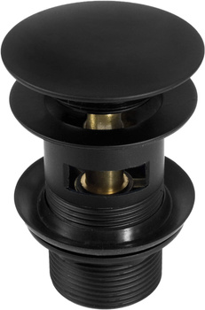 Korek do umywalki lub bidetu - z przelewem nero NHC B10B