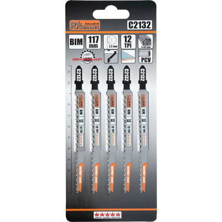 BRZESZCZOT DO WYRZ. DREWNO "T" BIM 117MM,12 TPI,SUPER CZYSTE CIĘCIE (T308BF) 5 SZT/OPAK.