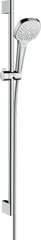 HG Croma Select E Zestaw prysznicowy 110 Multi EcoSmart z drążkiem 90 cm, Biały/Chrom