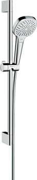 HG Croma Select E Zestaw prysznicowy 110 Multi EcoSmart z drążkiem 65 cm, Biały/Chrom