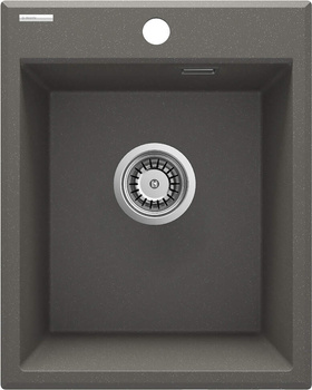 Zlewozmywak granitowy 1-komorowy antracyt metalik stal ZQE T104
