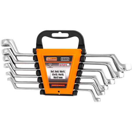 KLUCZE OCZ-GIĘTE 6-17MM  6 ELEM