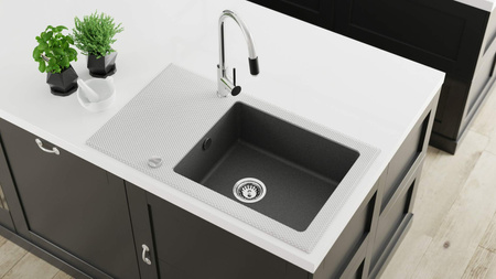 Bateria kuchenna z podłączeniem do filtra wody obrotowa chrom, czarny Aster BCA 064M