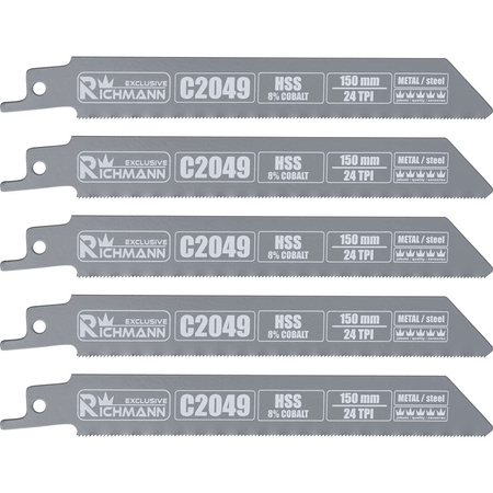 BRZESZCZOT DO PIŁY SZABLASTEJ DO METALU 150MM,HSS-KOBALT,24 TPI, 5 SZT/OPAK.