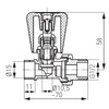 Zawór grzejnikowy prosty do wlutowania 1-2"