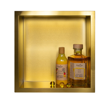 WALL-BOX ONE Gold / Brass - Półka pojedyncza złota 30x30x10 cm