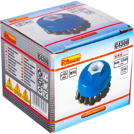 SZCZOTKA DO SZLIF. DOCZOŁOWA 65 MM DRUT SKRĘTNY