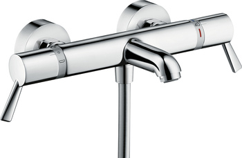 HG Ecostat Comfort Bateria wannowa Care z długimi uchwytami, termostatyczna, natynkowa, Chrom