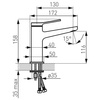STRATOS bateria umywalkowa stojąca, korek metalowy click-clack, chrom