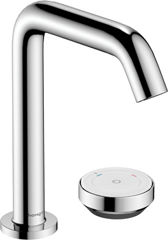 HG Tecturis S 2-otworowa bateria umywalkowa 150 CoolStart Ecosmart+ z niezamykanym kpl. odpływowym, Chrom