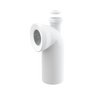 Przyłącze do stojącej miski WC, kolano 90° z przyłączem DN 40/50, DN 110, długość 230 mm, PP, białe