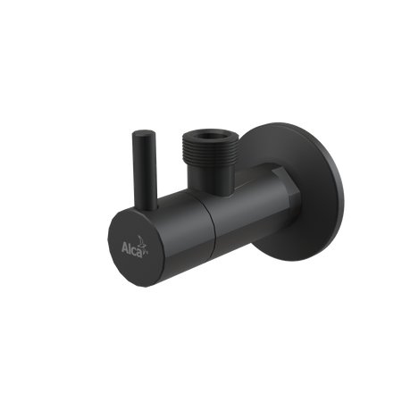 Zawór kątowy z filtrem 1/2"×1/2", czarny-mat