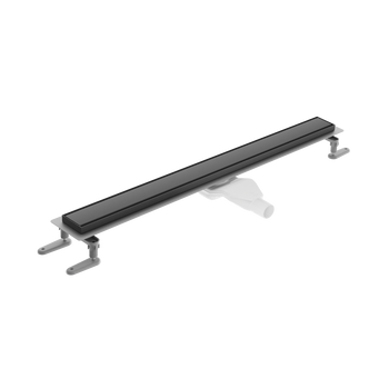 EXCELLENT Stilio odpływ liniowy 90 cm z kołnierzem ruszt dekoracyjny, czarny mat czarny mat INEX.1515.900.R.BL