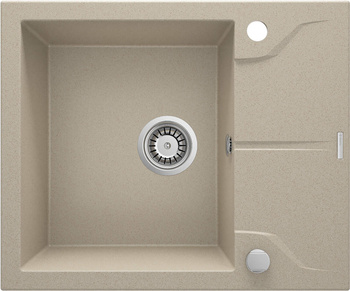 Zlewozmywak granitowy 1-komorowy z ociekaczem piasek stal ZQN 711A