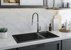 Zlewozmywak granitowy 2-komorowy alabaster stal ZQE A20B