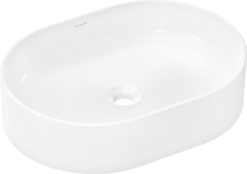 HG Xuniva U Umywalka nablatowa 550/400 bez otwor na baterię, bez przelewu, SmartClean, Biały