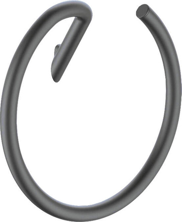 Wieszak na ręcznik ścienny - okrągły titanium ADI D611