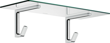 AX Universal Softsquare Półka na ręczniki kąpielowe z haczykami, Chrom