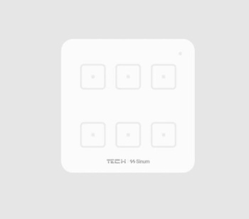 Sześciopolowy szklany dotykowy włacznik WS-06