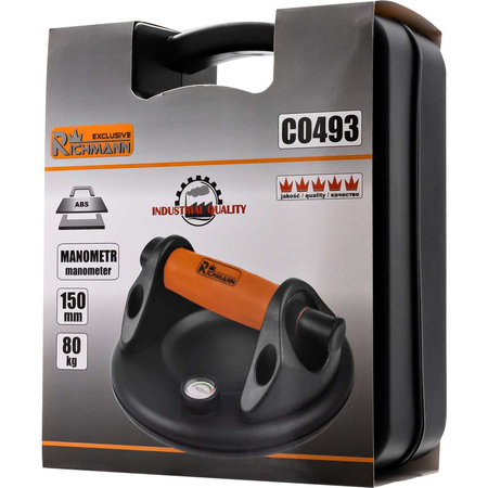 PRZYSSAWKA PRÓŻNIOWA DO SZYB,GRESU 150 MM, 80 KG, MANOMETR