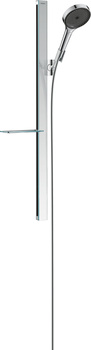 HG Rainfinity Zestaw prysznicowy 130 3jet EcoSmart z drążkiem 90cm i półką, Chrom