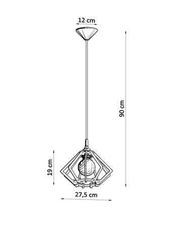 Lampa wisząca POMPELMO naturalne drewno