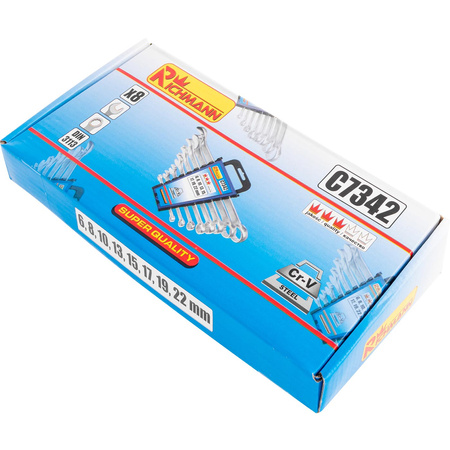 KLUCZE POL.GŁÓWKI 6-22MM  8 EL.