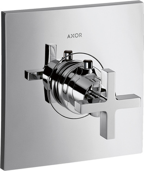 AX Citterio Bateria termostatyczna HighFlow z uchwytem krzyżowym, podtynkowa, Chrom