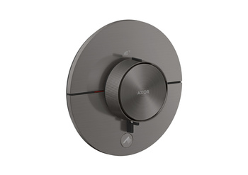 AX ShowerSelect ID Bateria termostatyczna HighFlow do 1 odbiornika z dodatkowym wyjściem, okrągła, podtynkowa, Czarny Chrom Szczotkowany