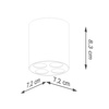 Plafon ZOE czarny LED