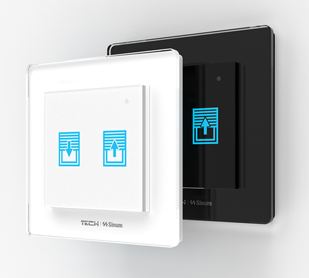 Dwupolowy dotykowy doramkowy szklany włącznik rolet FZ-02