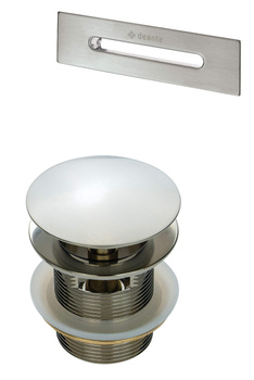 Zestaw akcesoriów do wanny - korek i przelew stal szczotkowana KYY F10B