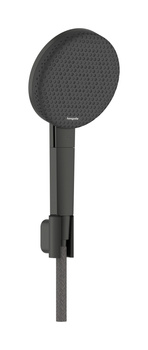 HG Raindance Alive Select S Punktowy zestaw prysznicowy 125 3jet EcoSmart z tekstylnym wężem Designflex 160 cm, Czarny Chrom Szczotkowany