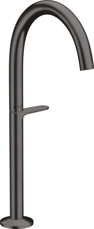 AX One Bateria umywalkowa Select 260 do umywalek nablatowych z kompletem odpływowym Push-Open, Czarny Chrom Szczotkowany