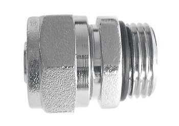 Złączka zaciskowa do rur miedzianych 15x1-2" niklowana