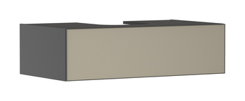 HG Xevolos E Szafka pod szlifowaną umywalkę wpuszczaną w blat/nablatową z 1 szufladą 980/550, Szary Łupek Matowy, Kolor frontu: Brąz Strukturalny