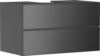 HG Xevolos E Szafka pod szlifowaną umywalkę wpuszczaną w blat/nablatową z 2 szufladami 980/550, Szary Łupek Matowy, Kolor frontu: Szary Łupek Metal.