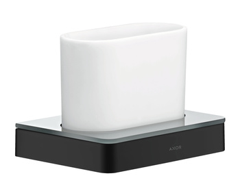 AX Universal Softsquare Kubek na szczoteczki do zębów, Czarny Matowy