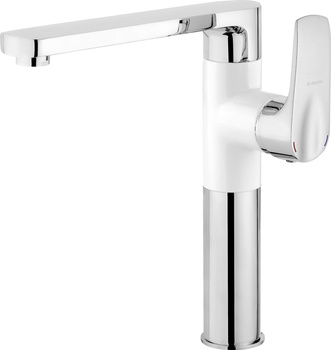 Bateria kuchenna obrotowa chrom, biały Gardenia BEG W630