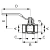 Zawór kulowy GW-GW z dźwignią, 1-2", F-Power