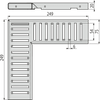 Ruszt odwodnienia drenażowego narożnego 75 mm, stal ocynkowana