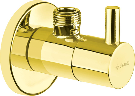 Zawór kątowy z głowicą ceramiczną 1/2" - 3/8" - okrągły złoty VFA Z62R
