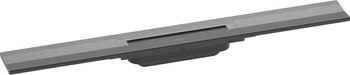 HG RainDrain Flex Element zewnętrzny odpływu liniowego 700 z możliwością przycięcia, montaż przyścienny, Czarny Chrom Szczotkowany