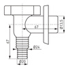 Syfon pralkowy DN32, chrom