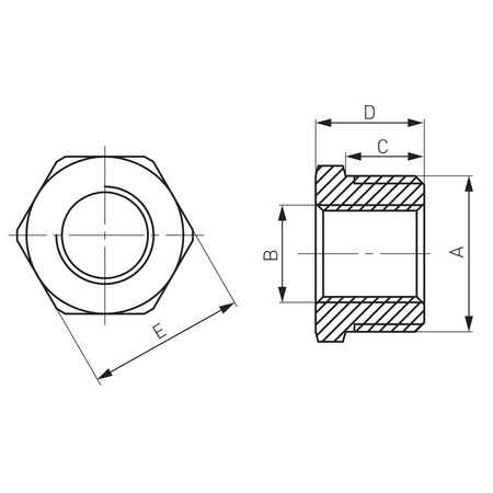 Redukcja mosiężna 1-2"x1-4" chrom