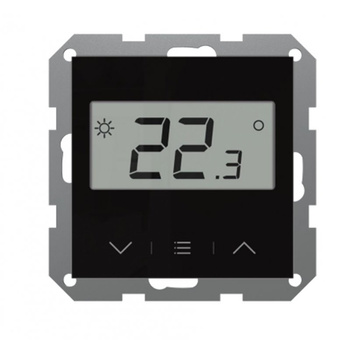 Przewodowy doramkowy szklany regulator temperatury Sinum FR-S2 czarny