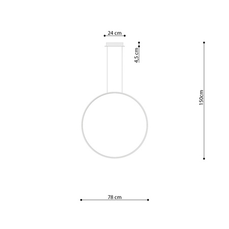 Lampa wisząca RIO 78 złota LED 3000K