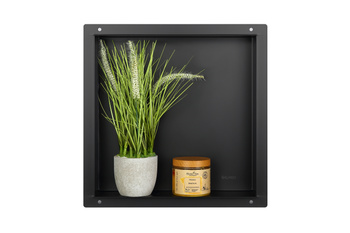 WALL-BOX No Rim Black - Półka wnękowa bezramkowa czarna 30x30x10 cm