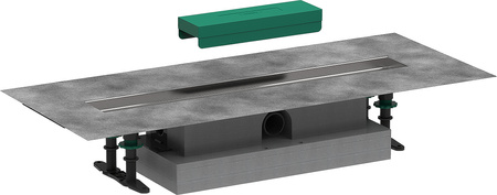 HG uBox universal Kompletny zestaw do odpływów liniowych 600, niski