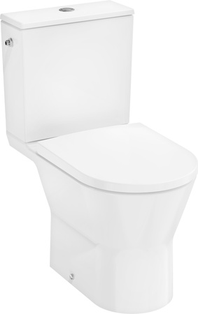 HG EluPura Original S Kompakt WC 640, odpływ poziomy, przyłącze z boku, AquaChannel Flush, z deską WC, Biały
